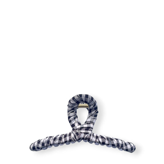 Large Claw Hair Clip Wrapped with Gingham Fabric